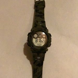 Green water-resistant watch used